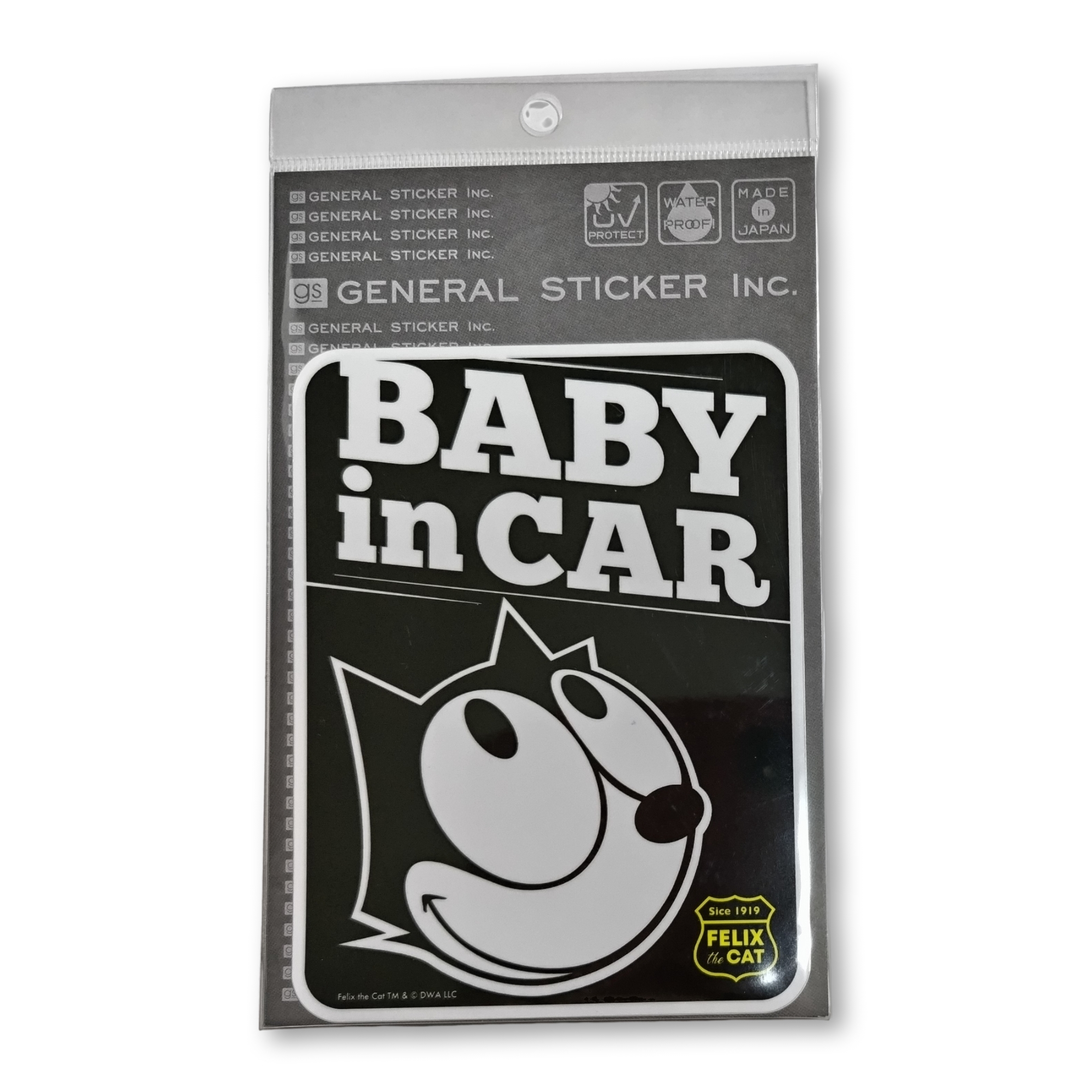 FELIX 車用ステッカー フィリックス・ザ・キャット 黒猫 Cat baby in car ベビーインカー – ダップスショップ