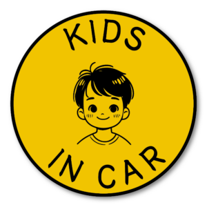 子供乗車中 車用 ステッカー ウィンドウデカール KIDS IN CAR