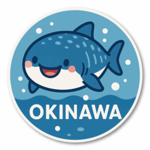 Radiant Sticker ご当地キャラの旅ステッカー｜可愛い円形デザイン 観光名物・方言モチーフ・旅行気分UP 沖縄