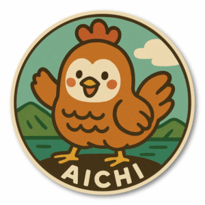 Radiant Sticker ご当地キャラの旅ステッカー｜中部・北陸の魅力を詰め込んだ可愛い円形デザイン 全8種 愛知
