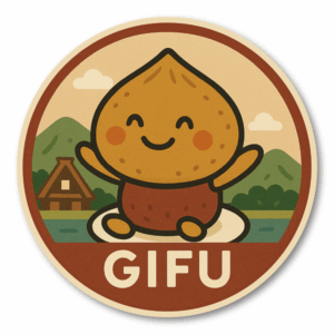 Radiant Sticker ご当地キャラの旅ステッカー｜中部・北陸の魅力を詰め込んだ可愛い円形デザイン 全8種 岐阜