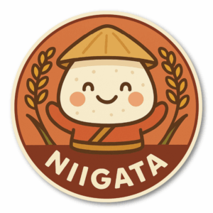 Radiant Sticker ご当地キャラの旅ステッカー｜中部・北陸の魅力を詰め込んだ可愛い円形デザイン 全8種 新潟