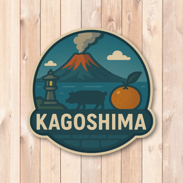 Radiant Sticker 九州・沖縄ご当地ステッカーセット 県別デザイン全8種 桜島・祇園山笠・温泉・バルーン・マンゴー・カステラ入り 旅行・観光・お土産に最適 鹿児島 - 画像 (2)