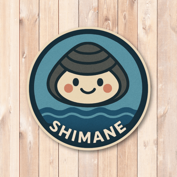 Radiant Sticker ご当地キャラの旅ステッカー｜可愛い円形デザイン 全9種｜スーツケース・ノート・タブレットにぴったり 日本限定 ビニール素材 防水仕様 島根 - 画像 (2)