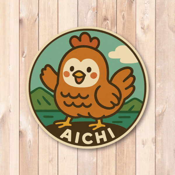 Radiant Sticker ご当地キャラの旅ステッカー｜中部・北陸の魅力を詰め込んだ可愛い円形デザイン 全8種 愛知 - 画像 (2)