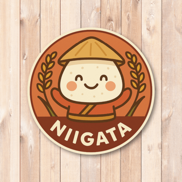 Radiant Sticker ご当地キャラの旅ステッカー｜中部・北陸の魅力を詰め込んだ可愛い円形デザイン 全8種 新潟 - 画像 (2)