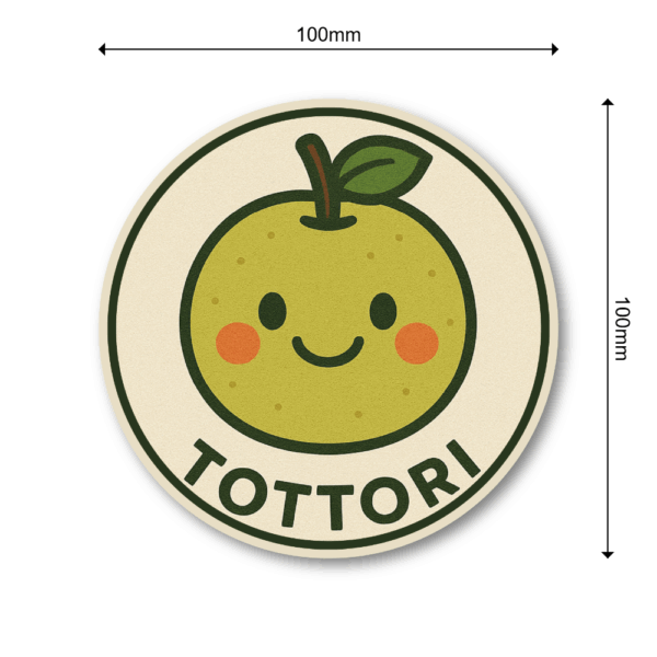 Radiant Sticker ご当地キャラの旅ステッカー｜可愛い円形デザイン 全9種｜スーツケース・ノート・タブレットにぴったり 日本限定 ビニール素材 防水仕様 鳥取 - 画像 (3)
