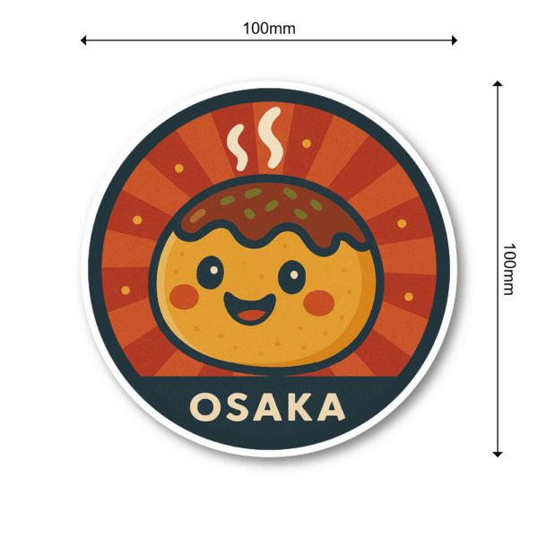 Radiant Sticker ご当地キャラの旅ステッカー｜日本各地の魅力を詰め込んだ可愛い円形デザイン 全9種・近畿地方 大阪 - 画像 (3)