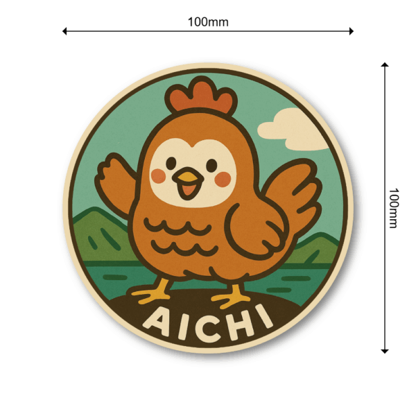 Radiant Sticker ご当地キャラの旅ステッカー｜中部・北陸の魅力を詰め込んだ可愛い円形デザイン 全8種 愛知 - 画像 (3)