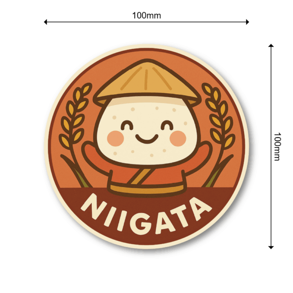 Radiant Sticker ご当地キャラの旅ステッカー｜中部・北陸の魅力を詰め込んだ可愛い円形デザイン 全8種 新潟 - 画像 (3)