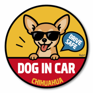 DOG IN CAR ステッカー 車用 犬種別 選べる可愛いサングラス犬デザイン ペット同乗 アピール 安全運転 サイン 耐水 耐候 チワワ