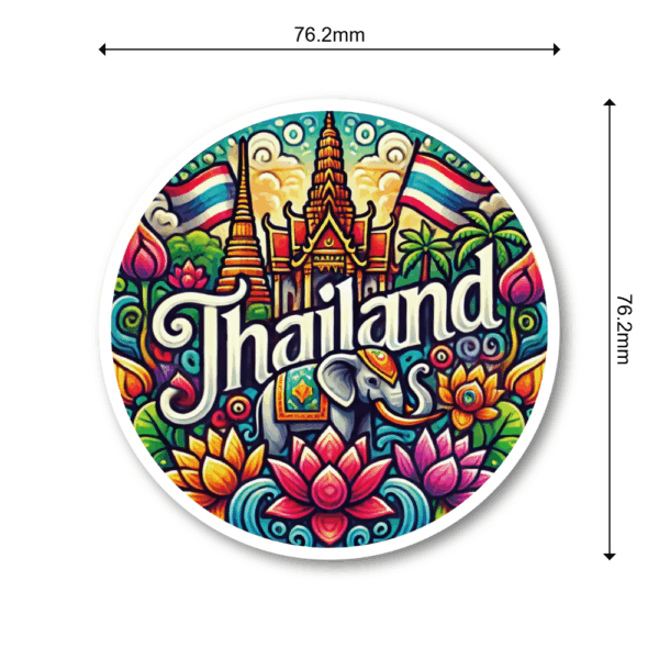 トラベルステッカー 円形 76mm 3枚セット 防水・耐候 ラミネート スーツケース ノートPC 水筒 旅行 お土産デザイン - 3デザインセット - 画像 (3)