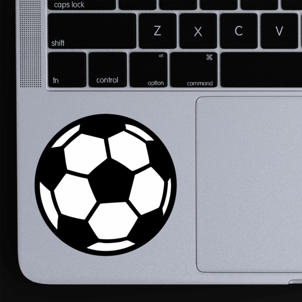 サッカーボール ステッカー 約76mm 丸型｜3枚セット｜モノクロ・ミニマルデザイン｜ノートPC・水筒・スーツケースに - 画像 (6)
