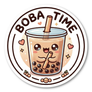 かわいい イラスト ステッカー 丸型 防水 耐水 耐候 100mm カワイイ 動物 食べ物 宇宙 ゲーム 女の子向け ノートPC スーツケース 車 バイク スマホ デコ シール ボバドリンク