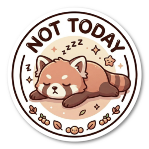 かわいい イラスト ステッカー 丸型 防水 耐水 耐候 100mm カワイイ 動物 食べ物 宇宙 ゲーム 女の子向け ノートPC スーツケース 車 バイク スマホ デコ シール 眠いレッサーパンダ