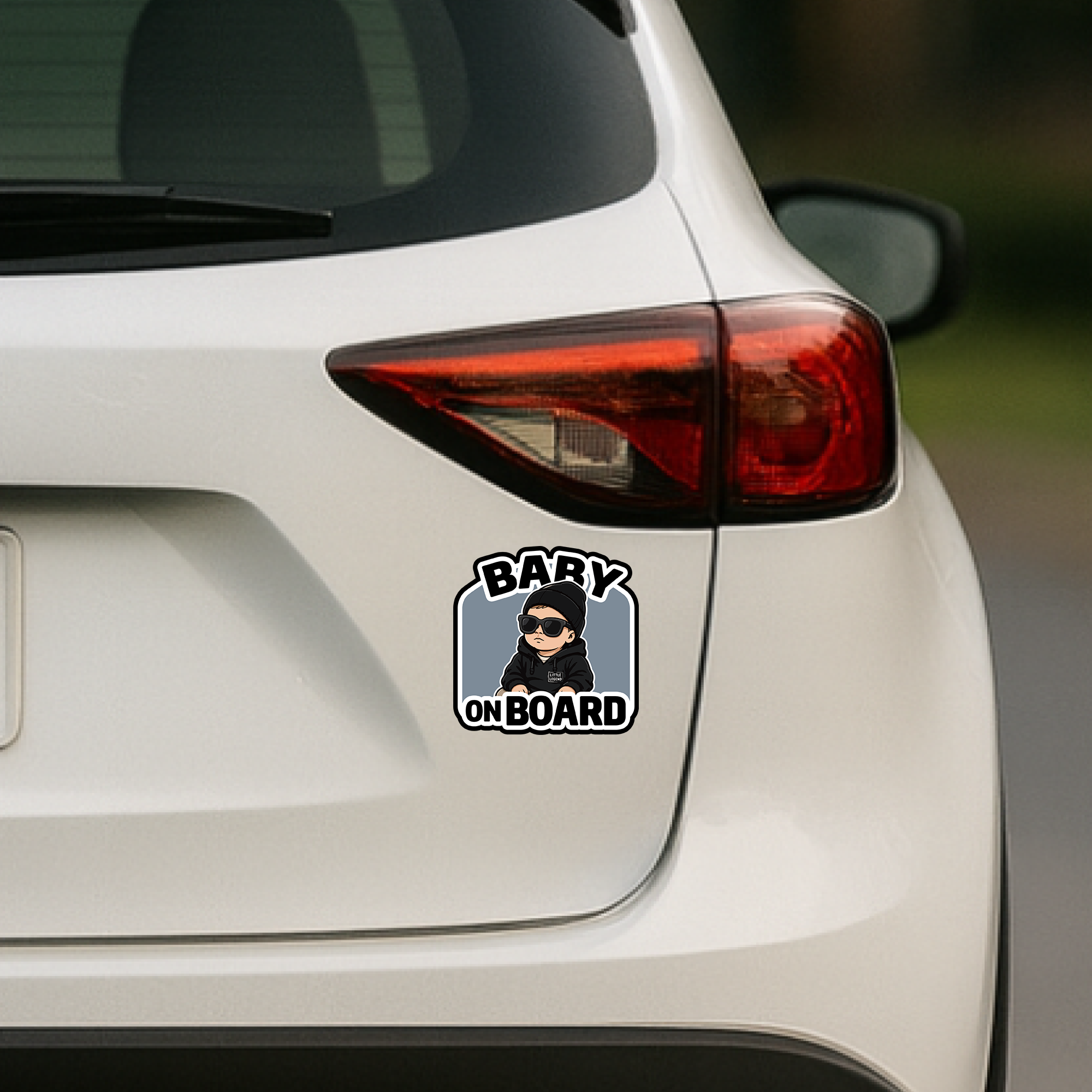 BABY ON BOARD ステッカー おしゃれ ベビーインカー クールベビーデザイン 車用 カーステッカー 防水 120×122mm Tiny Dino - 画像 (5)