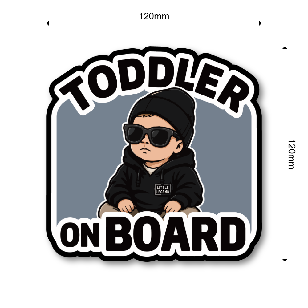 おしゃれな TODDLER ON BOARD ステッカー ベビーインカー キッズインカー 車用 セーフティサイン 防水・UVラミネート仕様 カーサイン Street Style - 画像 (3)