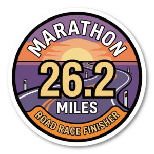 ランニング 完走記念 ステッカー マラソン・トレイルラン・ウルトラマラソン 26.2・50K・100K 防水・耐候 屋外対応 Marathon 26.2