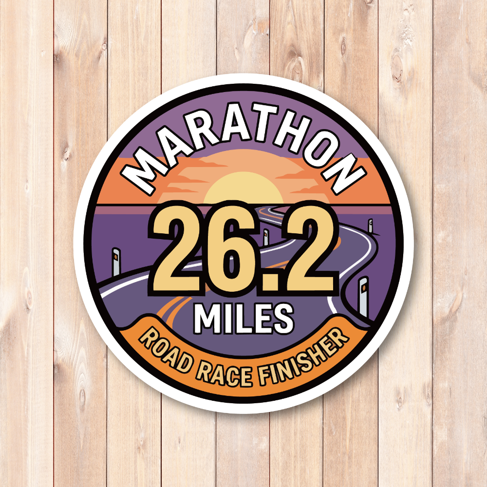 ランニング 完走記念 ステッカー マラソン・トレイルラン・ウルトラマラソン 26.2・50K・100K 防水・耐候 屋外対応 Marathon 26.2 - 画像 (2)
