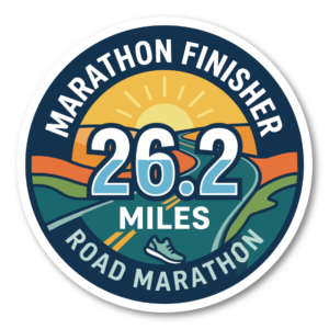 ランニング 完走記念 ステッカー マラソン・トレイルラン・ウルトラマラソン 26.2・50K・100K 防水・耐候 屋外対応 Road Marathon