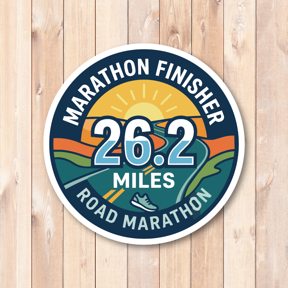 ランニング 完走記念 ステッカー マラソン・トレイルラン・ウルトラマラソン 26.2・50K・100K 防水・耐候 屋外対応 Road Marathon - 画像 (2)