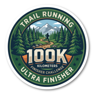 ランニング 完走記念 ステッカー マラソン・トレイルラン・ウルトラマラソン 26.2・50K・100K 防水・耐候 屋外対応 Trail 100K