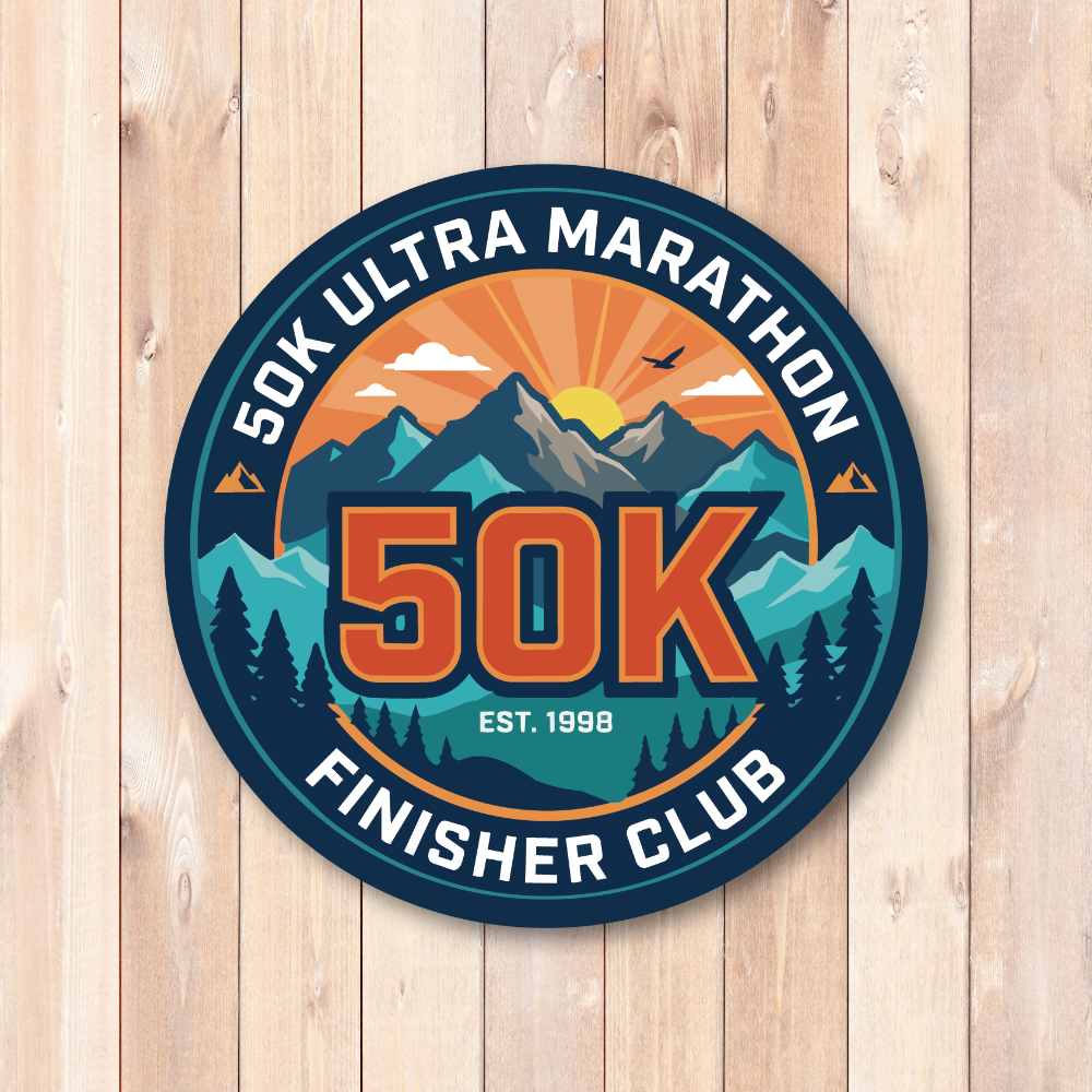 ランニング 完走記念 ステッカー マラソン・トレイルラン・ウルトラマラソン 26.2・50K・100K 防水・耐候 屋外対応 Ultra 50K - 画像 (2)