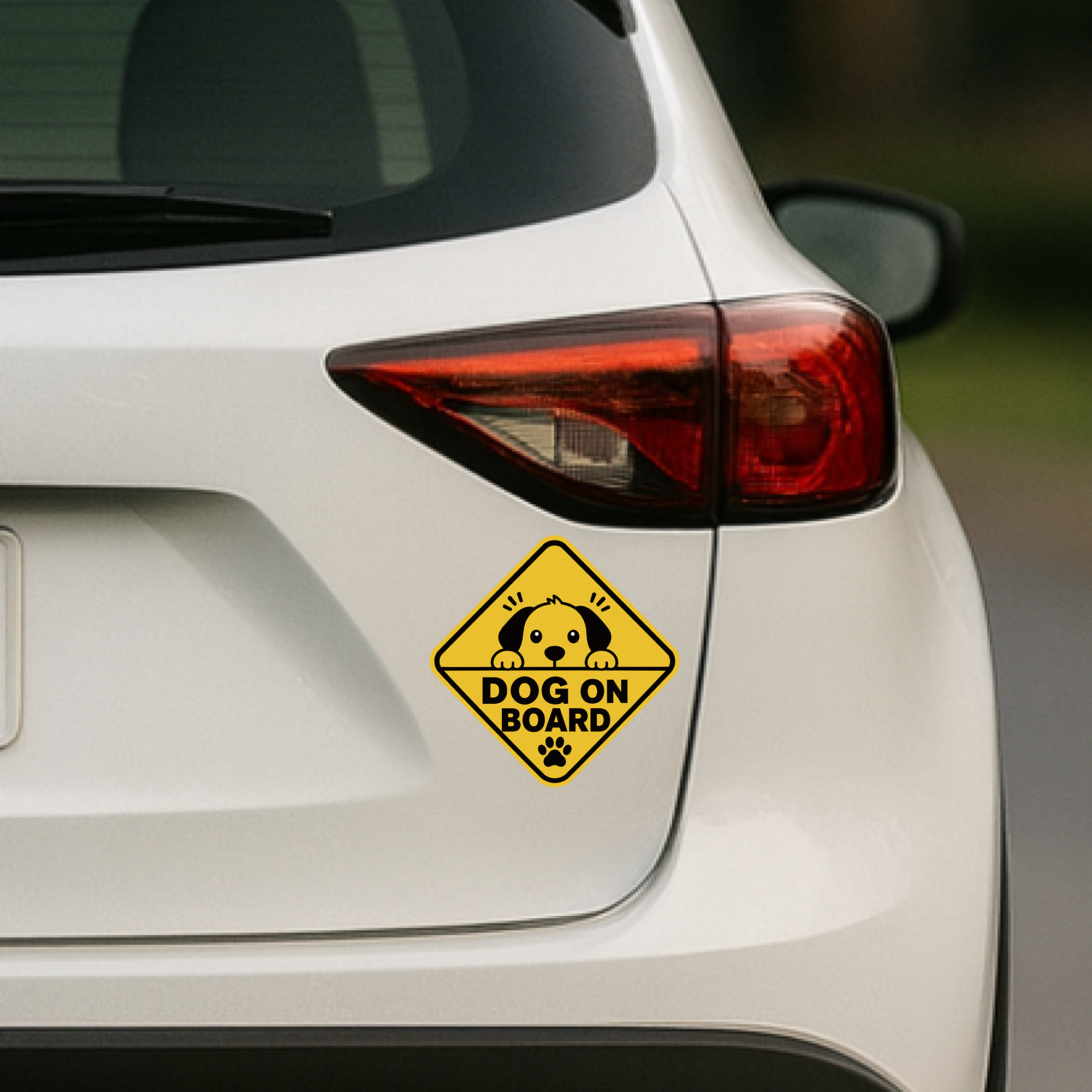 DOG IN CAR / DOG ON BOARD 車用ステッカー 犬 イラスト のぞき見デザイン 防水・耐候 UVラミネート 屋外対応 カーステッカー DOG ON BOARD - 画像 (4)