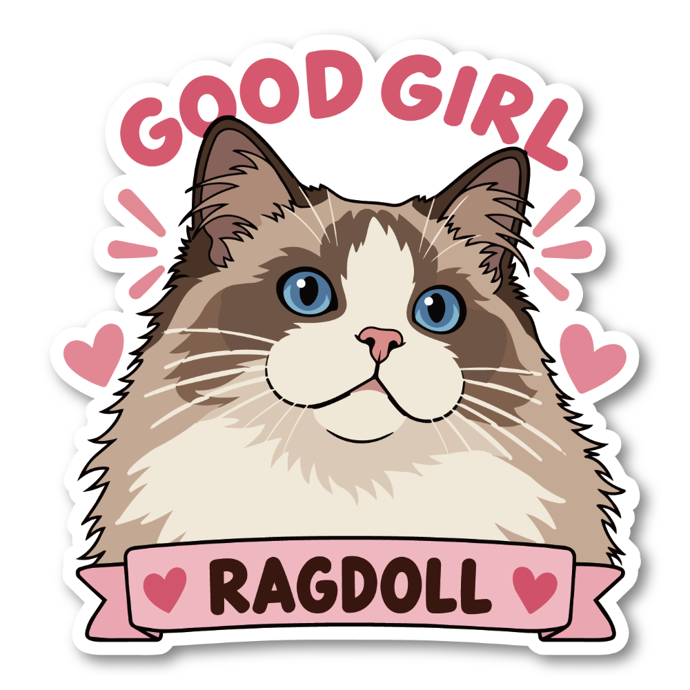GOOD GIRL 猫 ステッカー かわいい 猫種別 防水 ペット Ragdoll