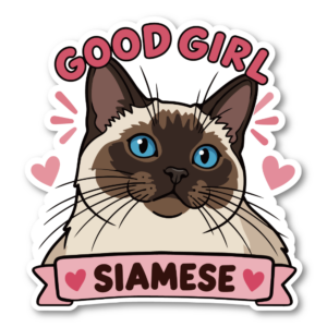 GOOD GIRL 猫 ステッカー かわいい 猫種別 防水 ペット Siamese