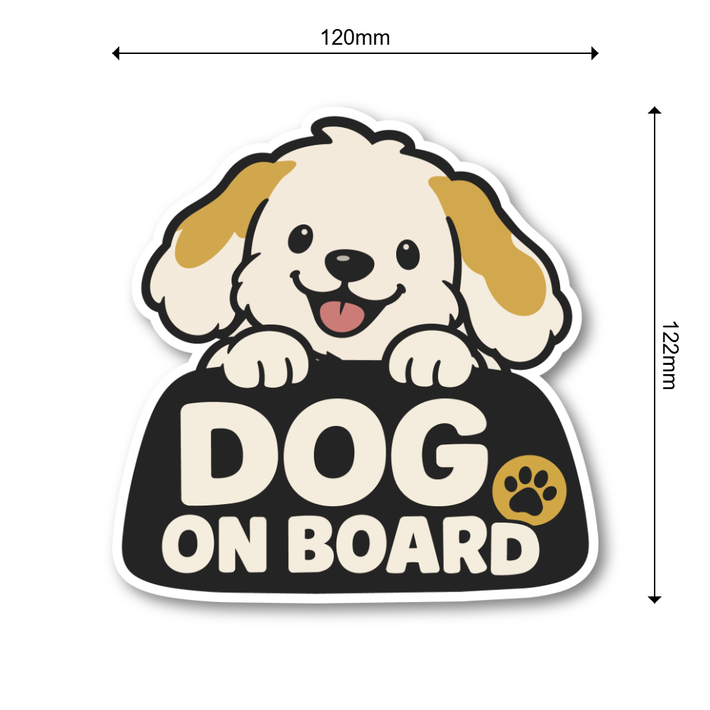 犬 猫 車用ステッカー ペット乗車中 CAT ON BOARD DOG ON BOARD ひょっこりデザイン 肉球マーク 犬(DOG ON BOARD) - 画像 (3)