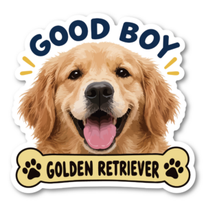 GOOD BOY 犬 ステッカー 犬種別 ドッグステッカー かわいい 愛犬 車 バイク スーツケース 防水 耐候 犬グッズ ゴールデンレトリバー
