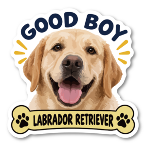 GOOD BOY 犬 ステッカー 犬種別 ドッグステッカー かわいい 愛犬 車 バイク スーツケース 防水 耐候 犬グッズ ラブラドールレトリバー