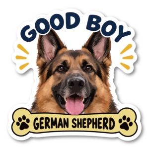GOOD BOY 犬 ステッカー 犬種別 ドッグステッカー かわいい 愛犬 車 バイク スーツケース 防水 耐候 犬グッズ ジャーマンシェパード