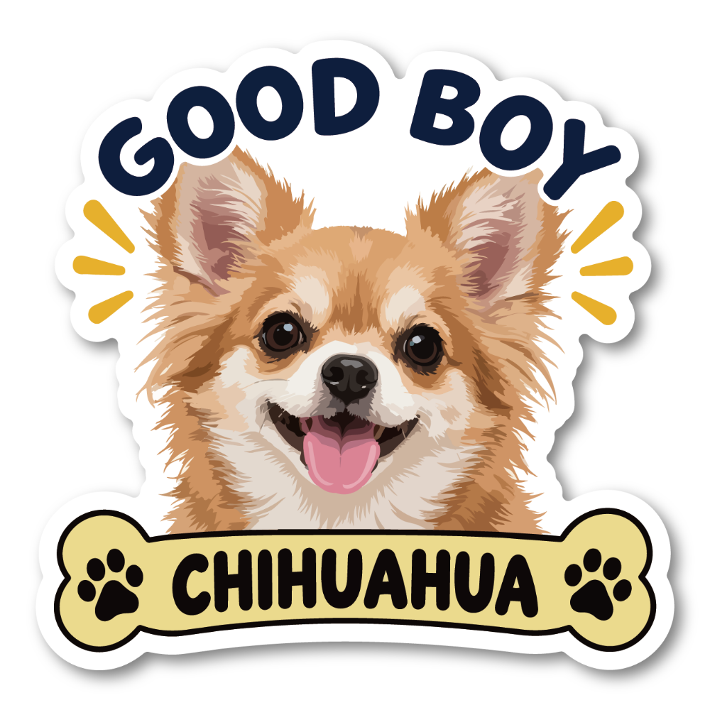 GOOD BOY 犬 ステッカー 犬種別 ドッグステッカー かわいい 愛犬 車 バイク スーツケース 防水 耐候 犬グッズ チワワ