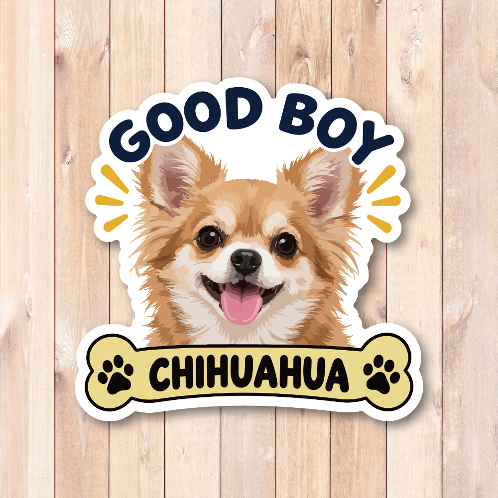 GOOD BOY 犬 ステッカー 犬種別 ドッグステッカー かわいい 愛犬 車 バイク スーツケース 防水 耐候 犬グッズ チワワ - 画像 (2)