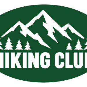HIKING CLUB ハイキング ステッカー 楕円 アウトドア 100×70mm 山・グリーン